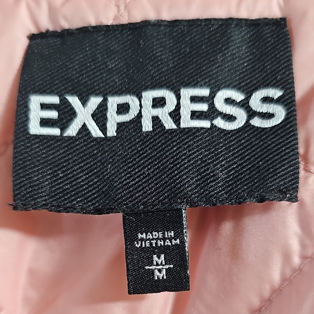 Express Women's Puffer Jacket - Dusty Rose Color Sz Med - Picture 4 of 10